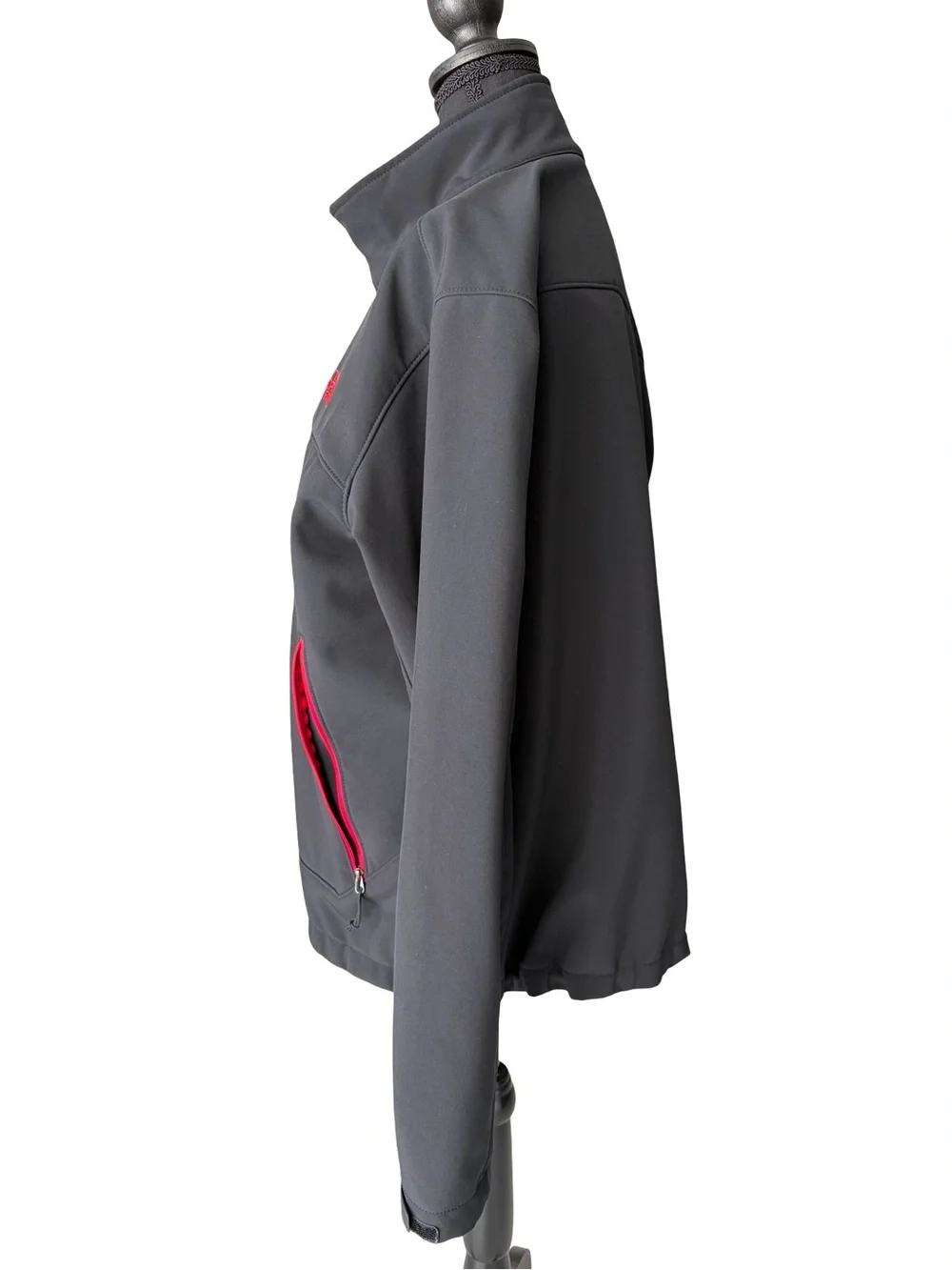 The North Face Men's Black Jacket with Red Accents